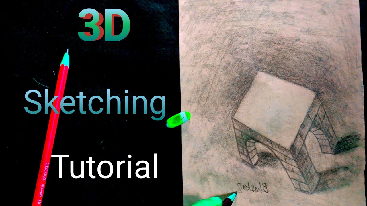 how to draw realistic 3d drawing step by step. - YouTube