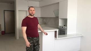 Кухня с островом.Мрамор марквина.