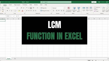 LCM Function in Excel