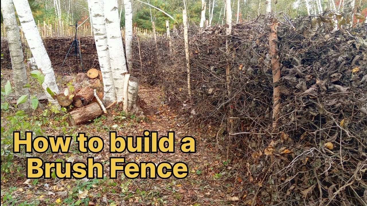 #diy Rustic fence made of brush #countryliving - YouTube