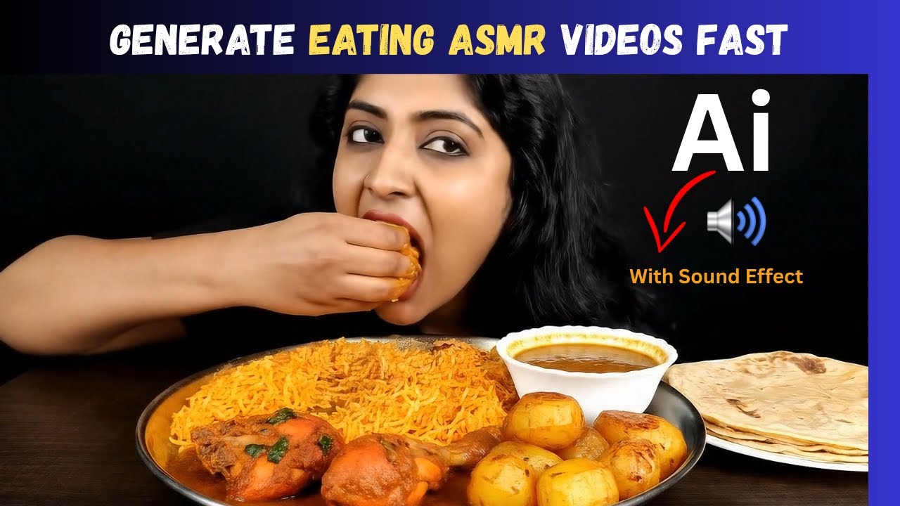 Generate AI Eating ASMR Videos FAST | With Realistic Sound Effects.