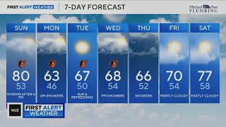A few showers possible in Maryland this Mother s Day
