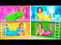 غرف سرية تحت السرير | تحدي أربعة ألوان Fun Teen