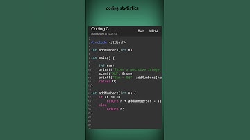 program to find sum of natural numbers using recursion | c practice programs @codingstatics3982
