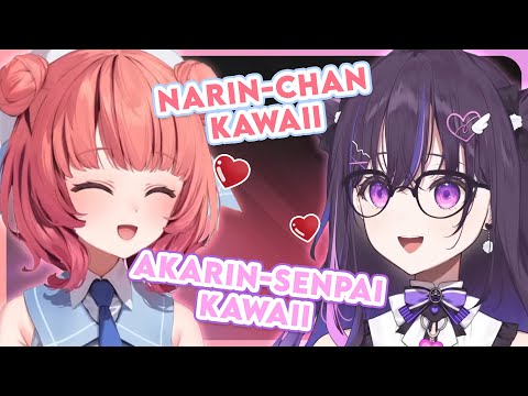 Narin and Akarin teetee during the VSPO JP x EN collab【VSPO! | ENG SUB】