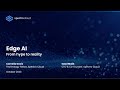 Webinar  edge ai from hype to reality