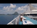 Oceania Marina Sails Away from Bora Bora, French Polynesia