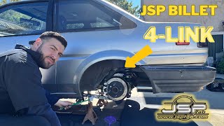 The AE86 gets JSP Billet 4 Links and Traction Brackets
