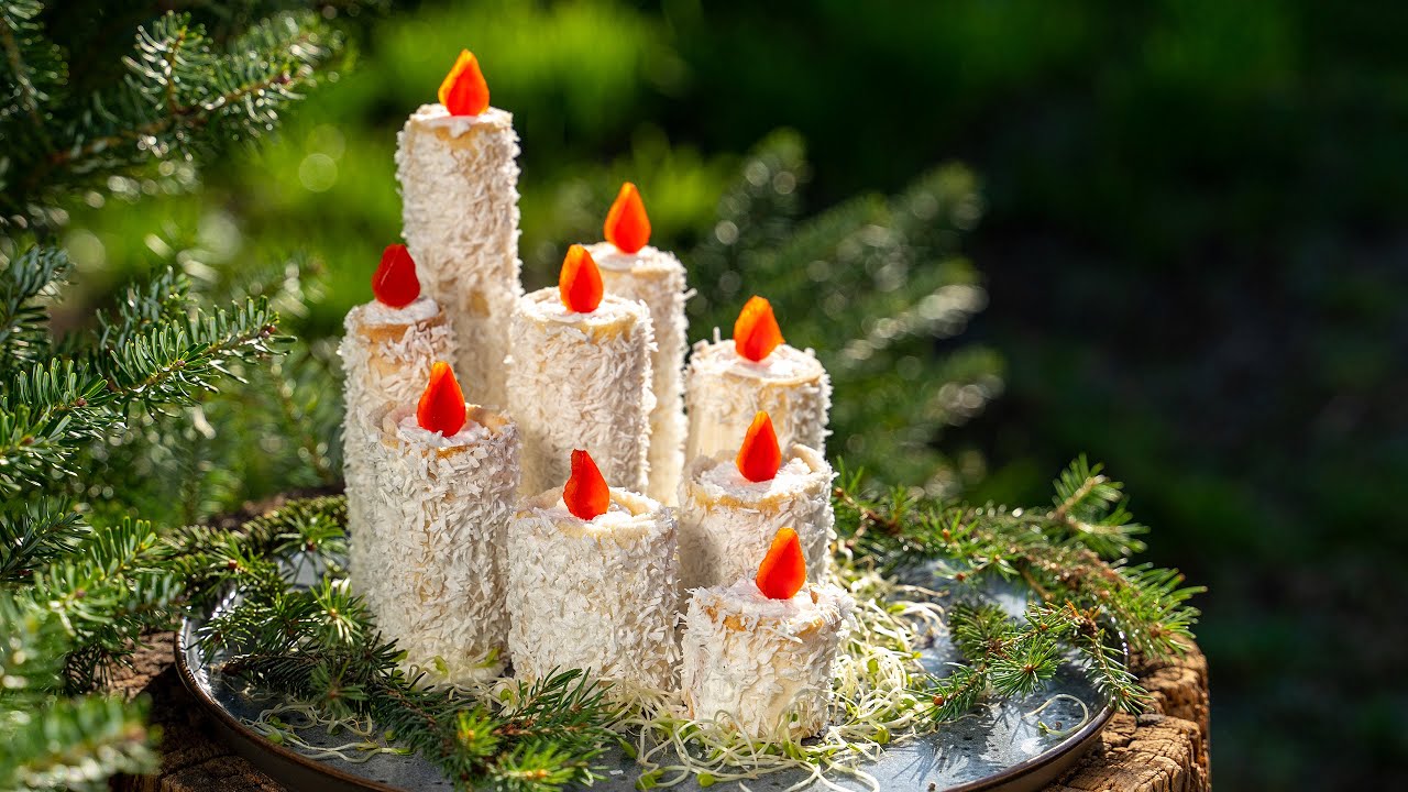 Красивые и съедобные свечи - идеальный вариант для праздничного стола