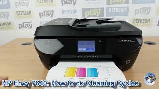 HP Envy 7640: How to do Printhead Cleaning Cycles and print a Self-Test Report to Improve Quality