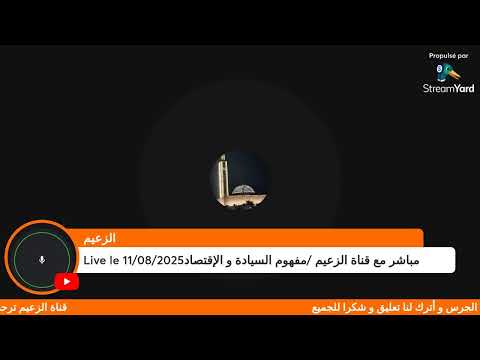 11 08 2025مباشر مع قناة الزعيم مفهوم السيادة و الإقتصاد