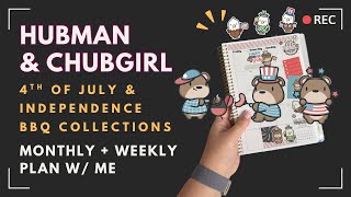 Hubman & Chubgirl in Plum Paper | July Monthly + Weekly Plan with Me