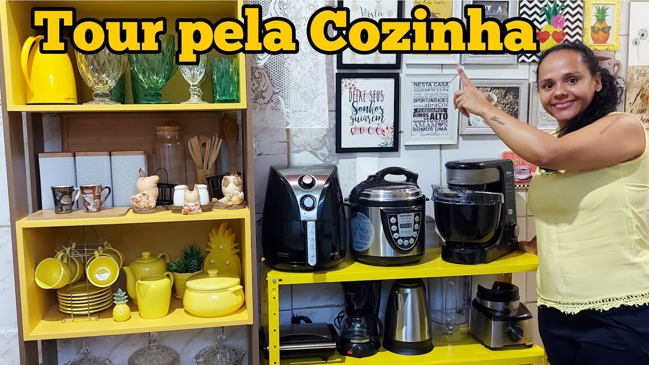 TOUR PELA MINHA COZINHA DOS SONHOS // COZINHA AMARELA
