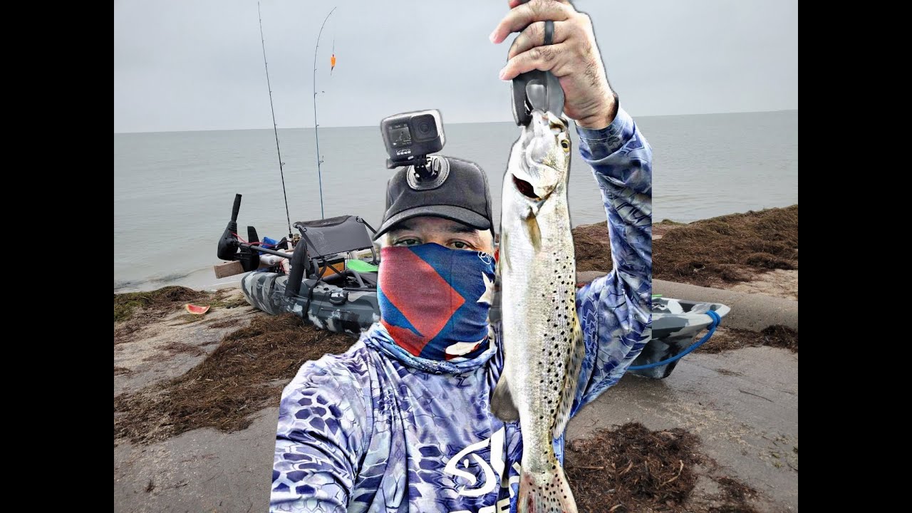 17 Inch Port Mansfield Trout caught right at the boat!! Tsunami Lure saves the day!! 5/18/24