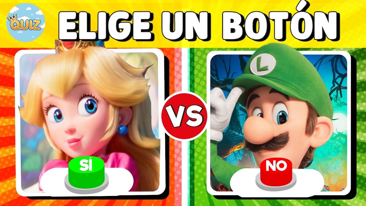 🧐Elige un Botón SI O NO Super Mario Bros 🍄Rey Quiz