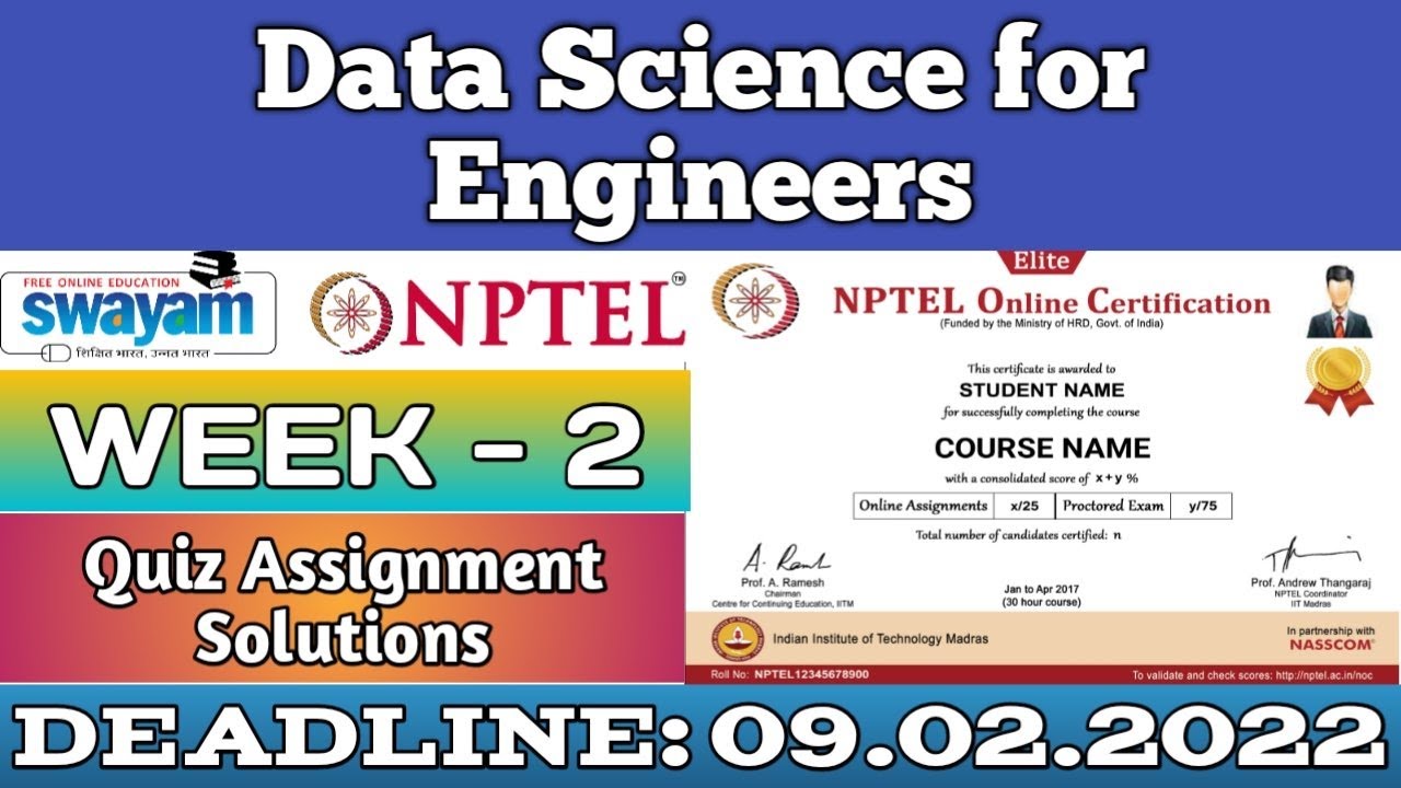 assignment answers of nptel