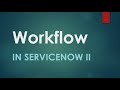 Workflow Activities in ServiceNow