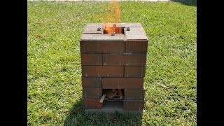 How To Make A Brick Rocket Stove... Easy Brick Rocket Stove