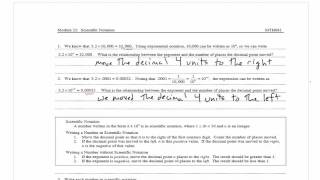 Scientific Notation - Module 22 - MTH 061