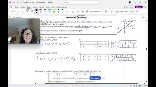 1 3 Inverse of Functions Part 1