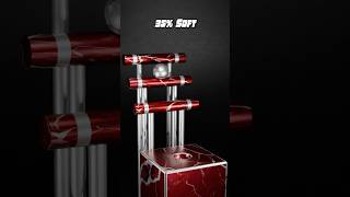 0% vs 100% SOFT Satisfying Marble Cphere | Soft Body Simulation 3DCG