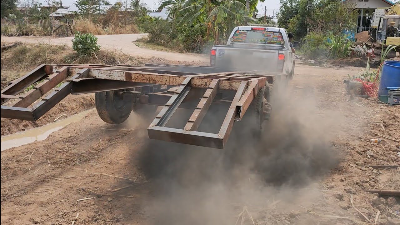 เอา isuzu 1.9ลากเทเลอร์ดมไปเปลี่ยนยาง