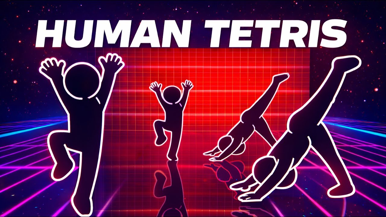HUMAN TETRIS (2 PLAYERS) 🔥 Interactive Fitness Challenge | Fun Warm-Up Workout