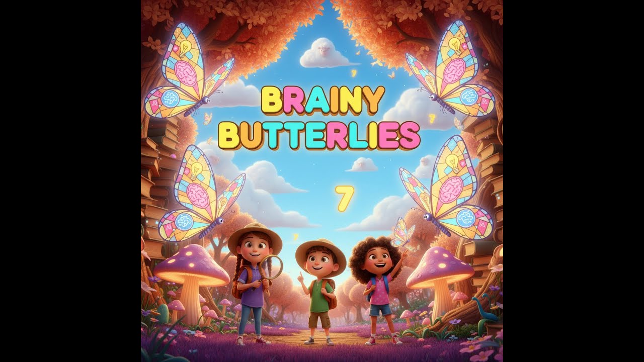 Brainy Butterflies - Lyrical🦋 Fun Learning Song for Smart Kids | Colors Counting & Happy Brain Music