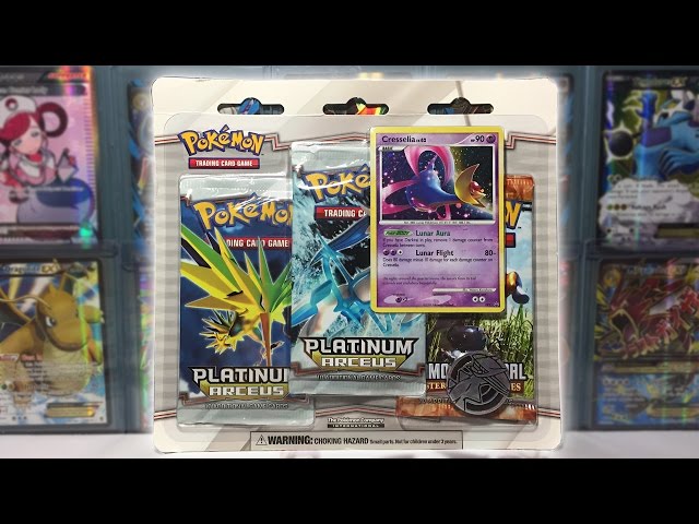 Pokemon Platinum Arceus 3-Booster Blister Pack - Cresselia Promo