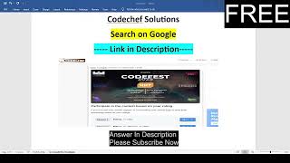 ANSWER 1 : Codechef Solution Starter 176
