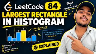 🚀 **LeetCode 84 – Largest Rectangle in Histogram | Java | Monotonic Stack**