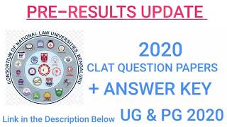 Clat 2020 Question Paper U0026 Answer Key  clat nlat lawexam nlsiubanglore  preresultsupdate