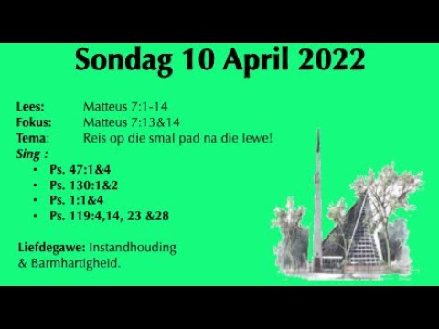 Sondag, 10 April 2022