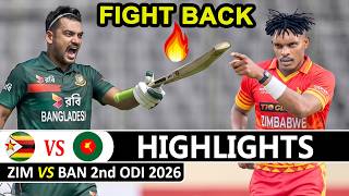 Bangladesh Vs Zimbabwe 2nd ODI Match Highlights 2026 | Ban Vs Zim