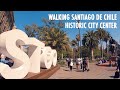 Walking Santiago de Chile: City Center - La Moneda, Plaza de Armas (Binaural City Sounds) | 4K 50fps