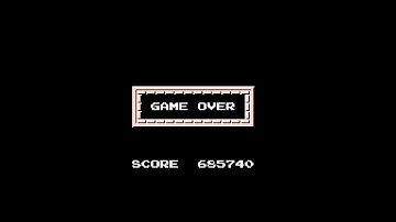 Adventures of Dino Riki - Continue and Game Over Screen