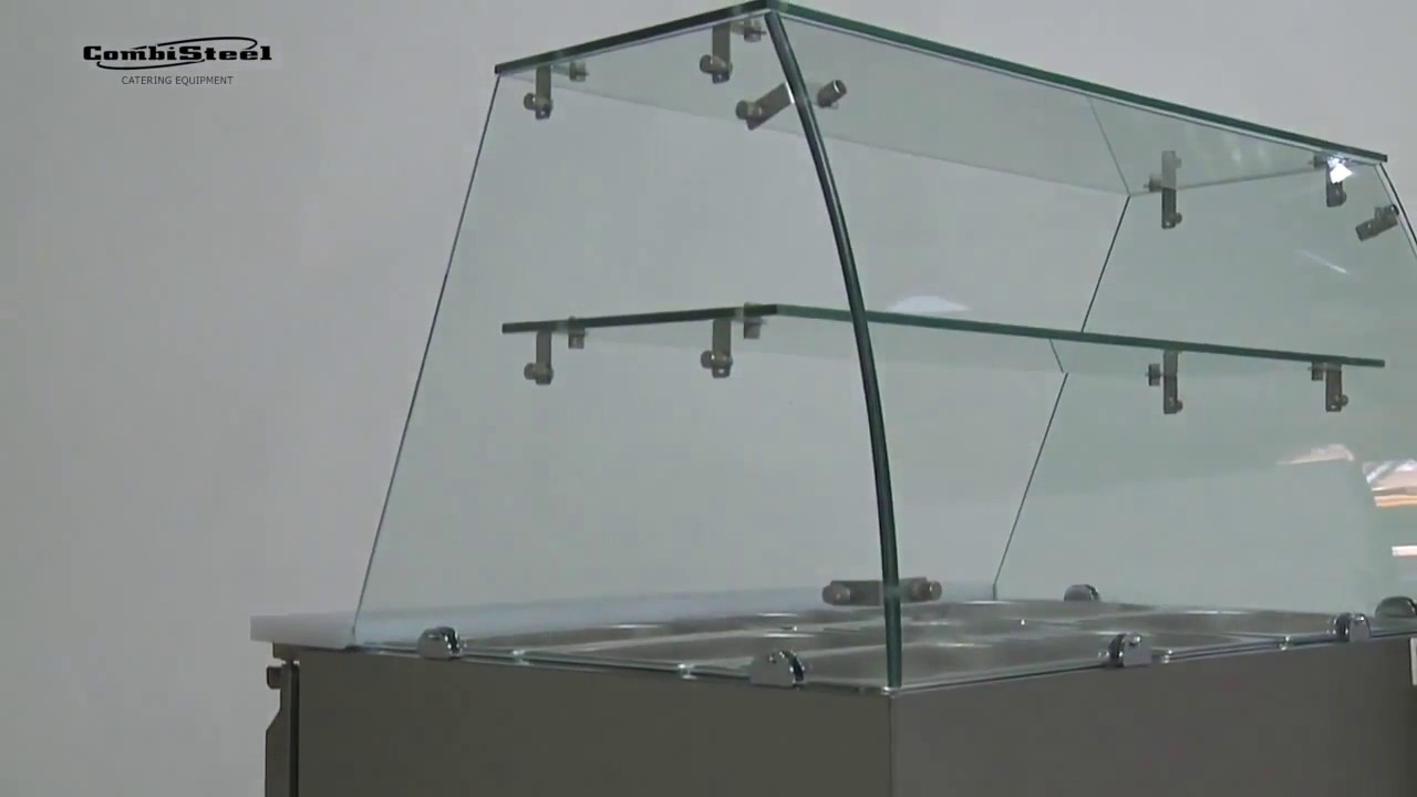 Combisteel saladette met glas - 2 deurs