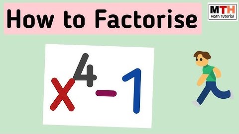 Factorise x^4-1 || Factor x4-1 || x^4-1 formula