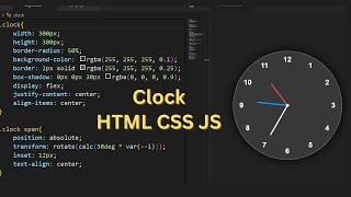 How to Create Analog Clock using HTML CSS and JavaScript screenshot 5