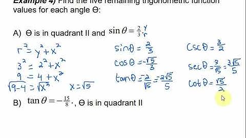 Trig 1.4 - Using the Definition of Trig Functions