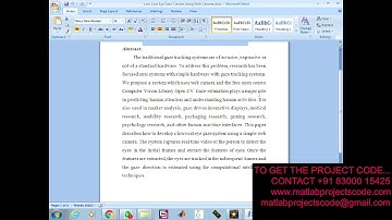 Low Cost Eye Gaze Tracker Using Web Camera