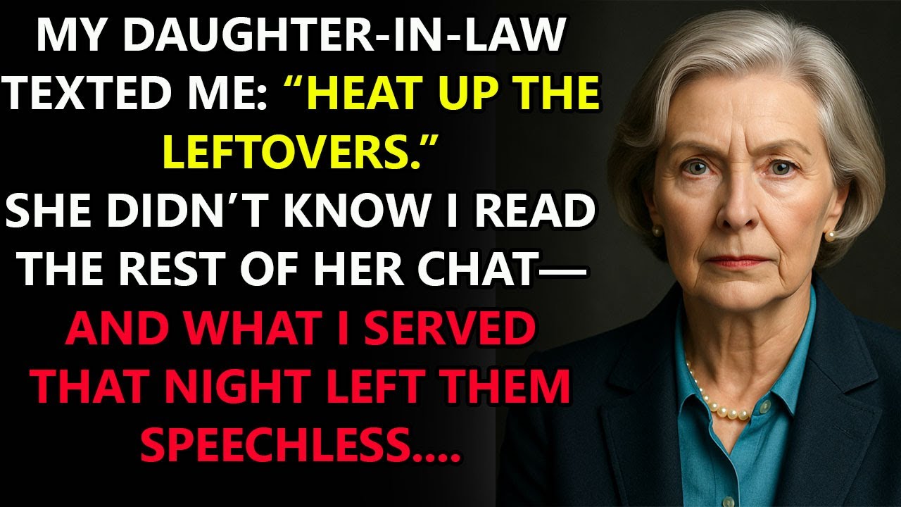 She Told Me to Heat Up Leftovers Like a Maid. What I Did Next Made the Whole Table Go Silent