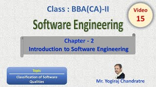 Classification of Software Qualities