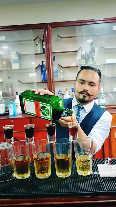 Jager bomb shots! (without redbull!!) #jägermeister #shots #redbull