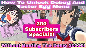 How To Get Debug And Easter Egg Menu Without Beating The Demo In Yandere Simulator 2022!!!