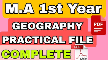 M.A PREVIOUS YEAR GEOGRAPHY FILE /MA first year geography practical file PDF/ geography file PDF