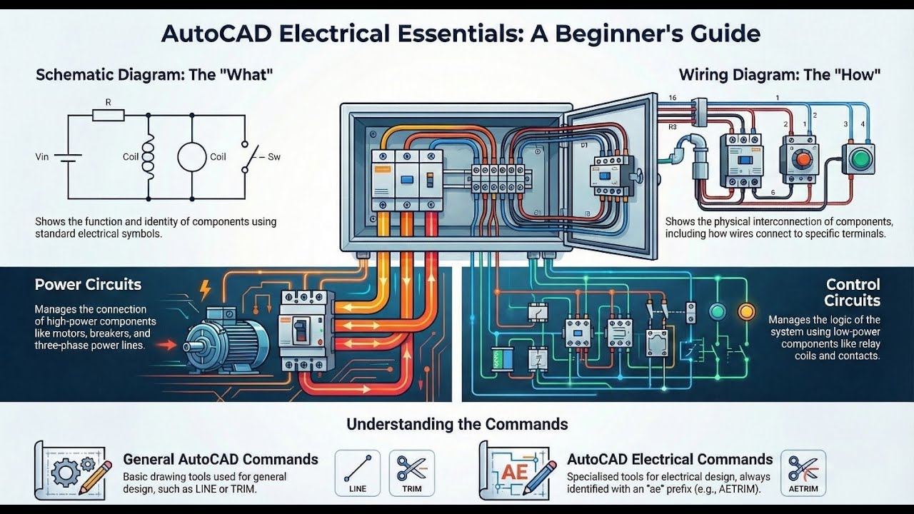 AutoCAD Electrical Tutorial | Workflow, Drawing Setup & Diagram Reading ...