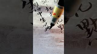 satisfying chinese calligraphy brush pen practice 中国书法