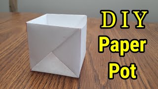 DIY paper pot for seed starting | Easy origami box