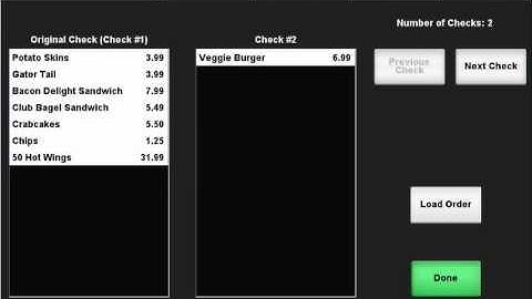 POS Instructional Video 12 - Splitting Checks